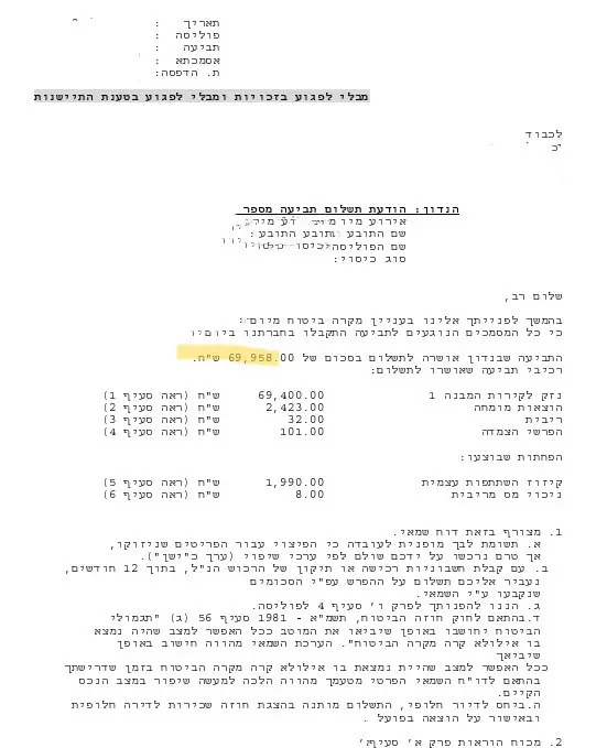 מהצפה בבית לפיצוי של למעלה מ־100,000 ₪
